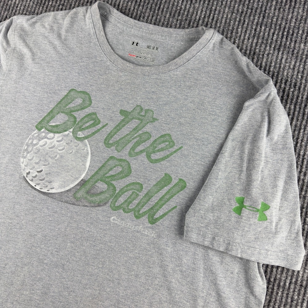 Under Armour Mens Caddyshack Be The Ball Golf Graphic T-Shirt Gray MD‎ Loose Fit